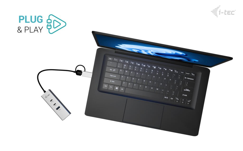 D I-Tec Usb-C Usb-A Metal Hub 3 2x Usb-C Gen1 1x Usb-A Gen1 1x 2,5glan
