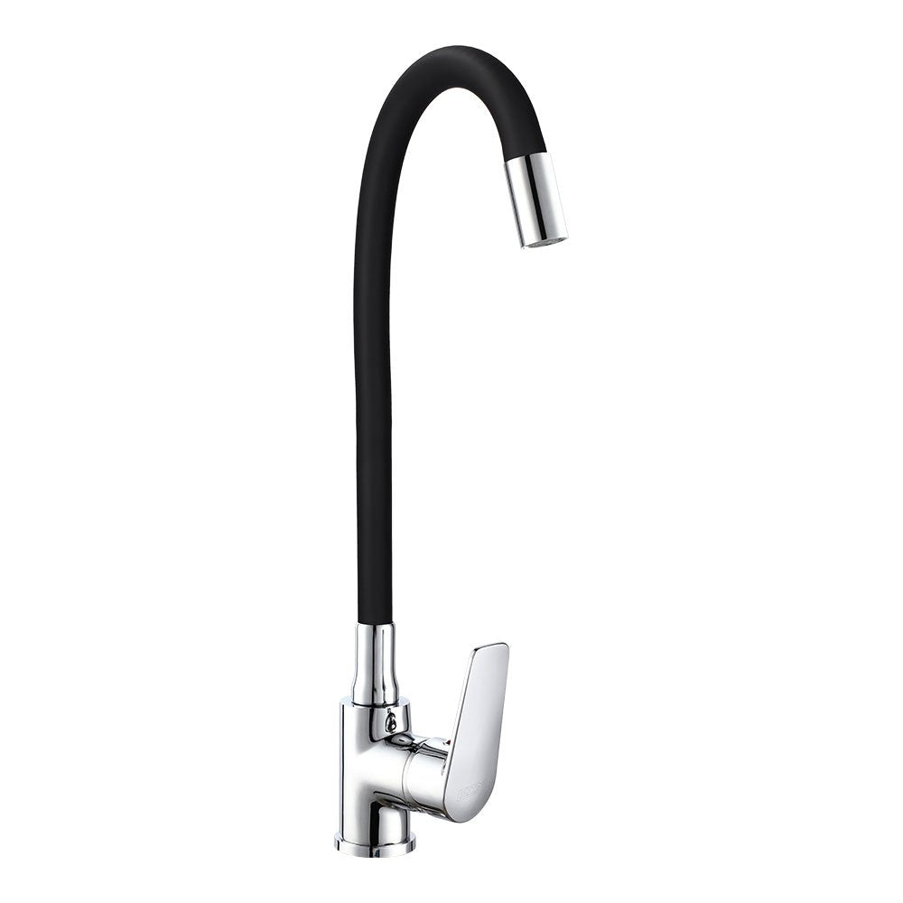 Grifo Cocina Monomando Baiona Goma Flexible Negro