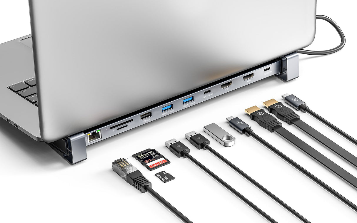 EAN 0766623190398 - Manhattan 190398 base para portátil y replicador de puertos Alámbrico USB 3.2 Gen 1 (3.1 Gen 1) Type-C Gr imagen 5