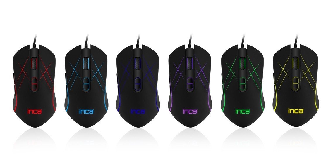 Raton Inca Gaming Img-Gt12 3200 Dpi, Rgb, 7 Botones, Usb, Sw Retail