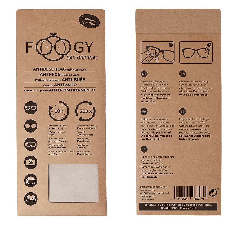 Toallita Foogy Antivaho Para Gafas