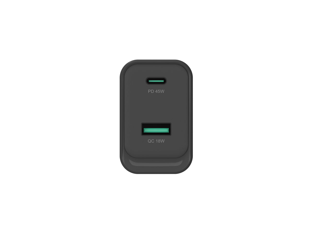 Cargador Conceptronic 2port Gan Usb-C -A 45wpd3.0 Pps Sw