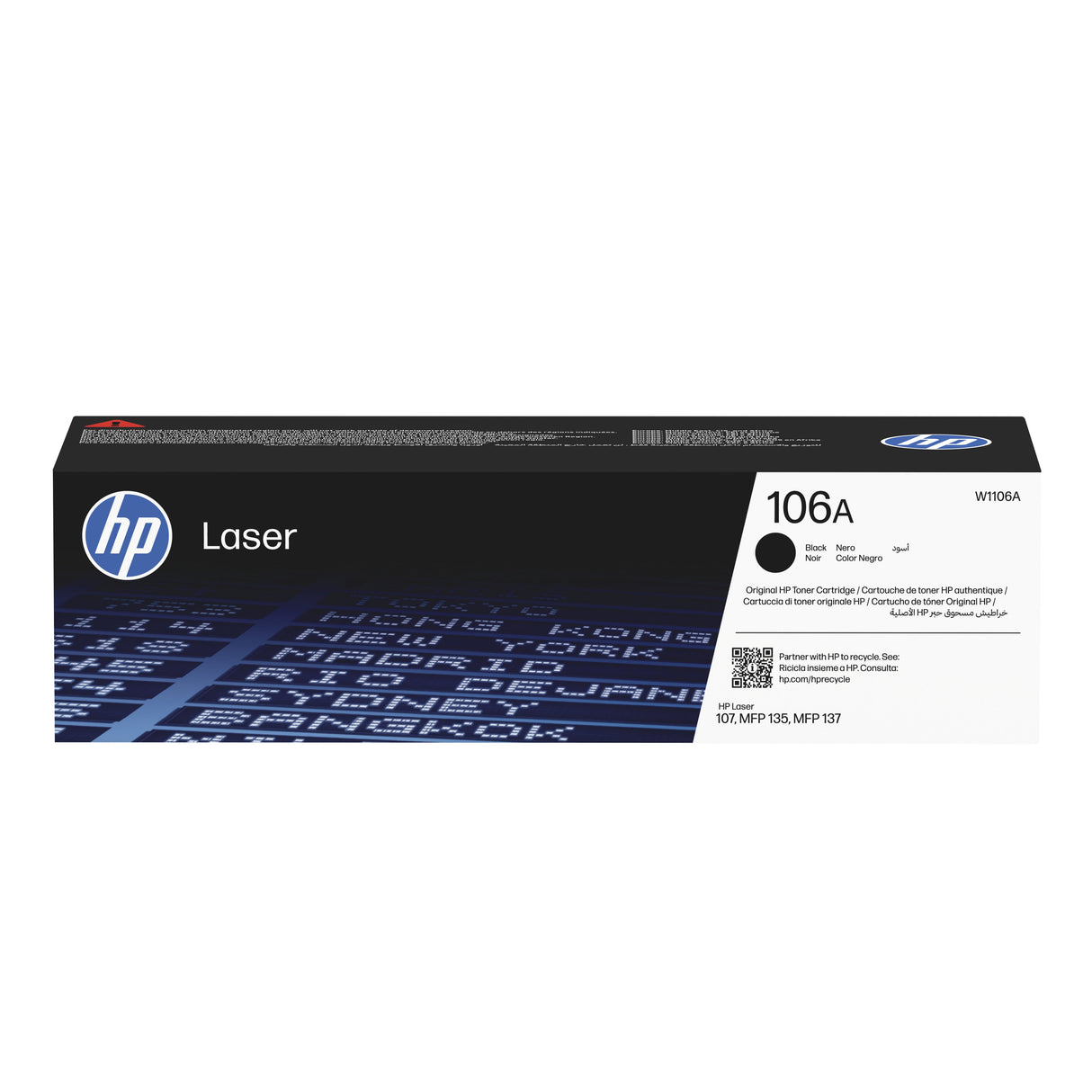 EAN 0193424172702 - HP 106A Black Original Laser Toner Cartridge cartucho de tóner 1 pieza(s) imagen 1