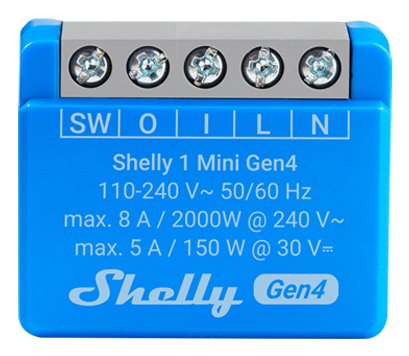 Shelly 1 Mini Gen4, Relay Blue Shelly_1_mini Gen4