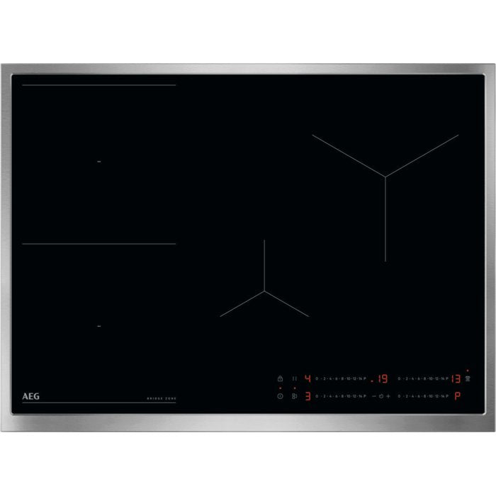 Placa De Inducción Aeg To74ib00ub Negro, Acero Inoxidable Integrado 69 Cm Con 4 Zona(S)