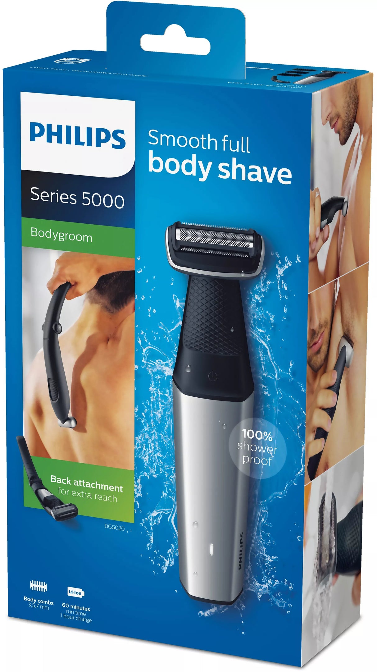 EAN 8710103843818 - Philips BODYGROOM Series 5000 BG5020/15 afeitadora corporal Negro, Gris imagen 2