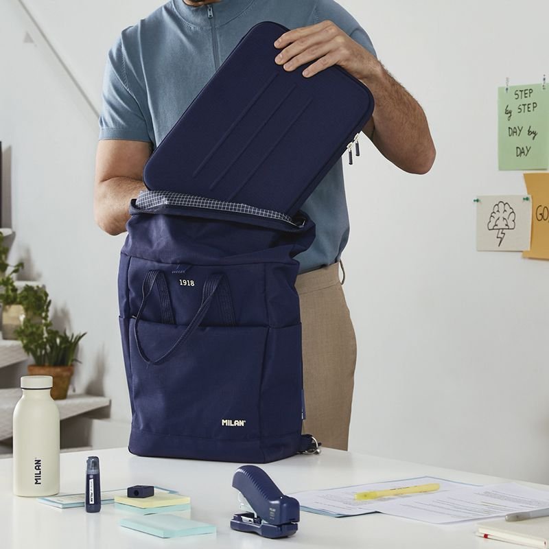 Milan Grapadora Compacta Energy Saving Reductor De Esfuerzo Blister Azul