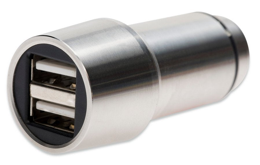 Cargador 2 Puertos Usb Para Coche 2x2,4a Metalico Carga Rapida