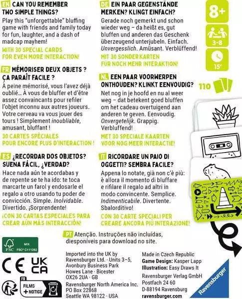 Ravensburger Eso No Es Un Sombrero - Cultura Pop, Juego De Memoria 22589