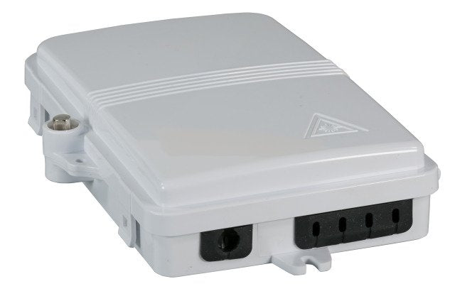 Ftth Ip65 Caja De Conexiones Fr 8 Fasern, 4 Acoplamientos Y Faserberlngenaufnahme