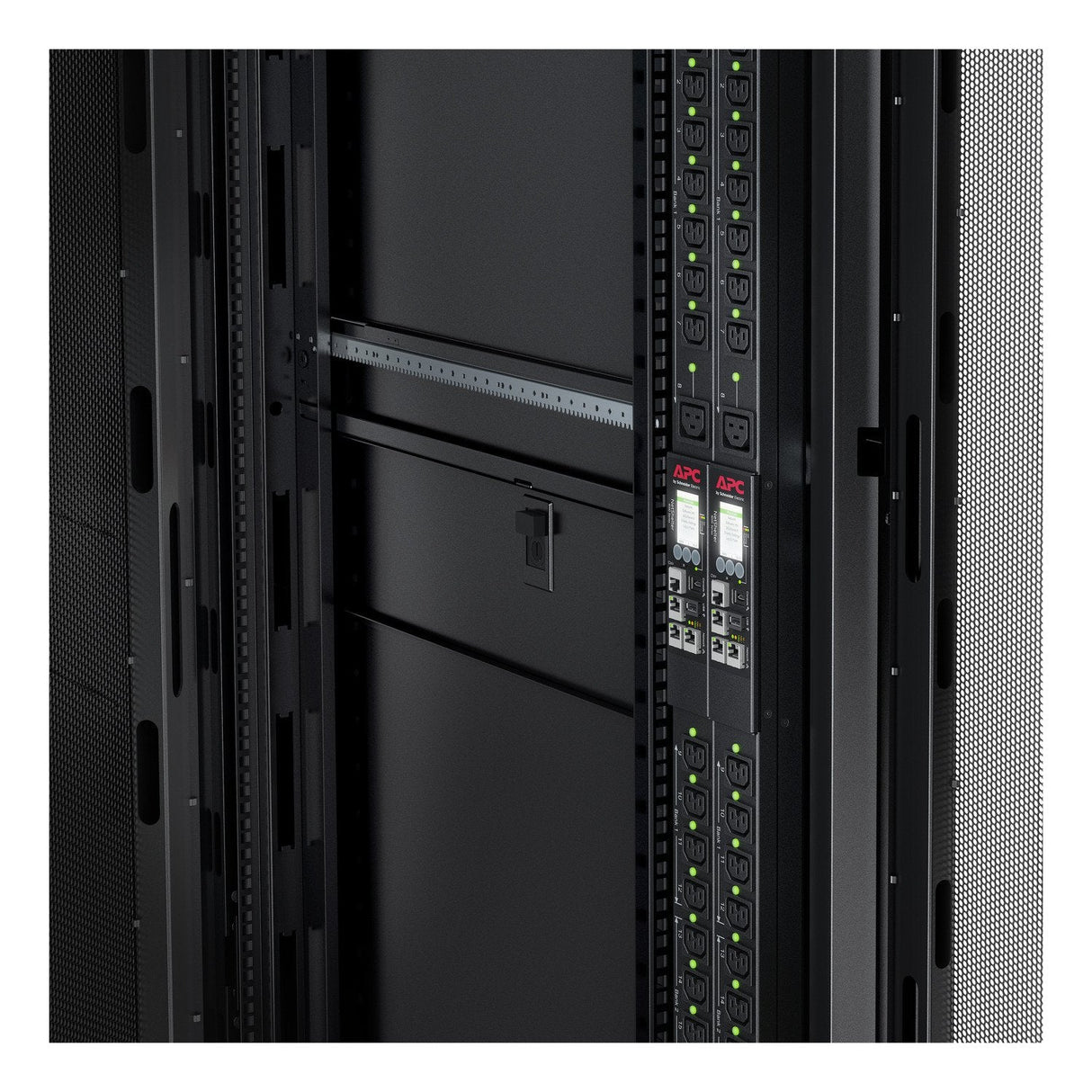 Apc Rack Pdu 9000 Switched Apdu9959na3 Unidad De Distribución De Potencia (Montaje En Bastidor) Ca 200/208 V 3.3 Kw 3300 Va Ethernet 10/100/1000 Input: Nema L6-20 Conectores De Salida: 24 (21 Iec 60320 C13/C15 3 Iec 60320 C19/C21) 0u 3