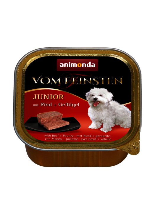 Comida Húmeda Para Perros Animonda Vom Feinsten Junior Beef With Poultry 150 G