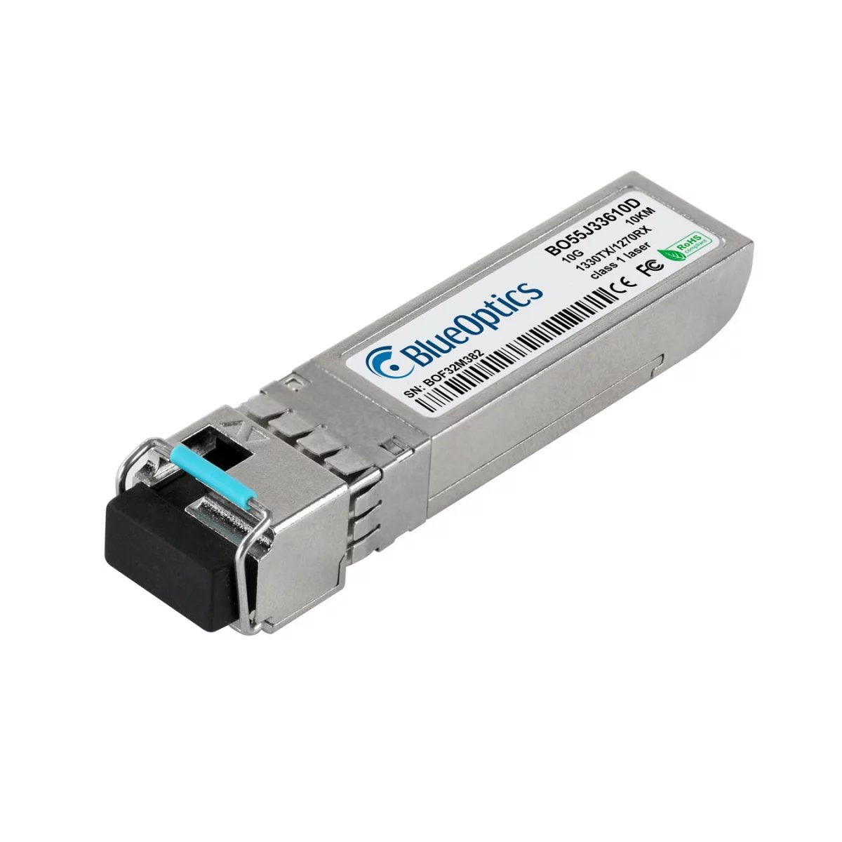 Blueoptics Brocade 10g-Sfpp-Bxd-S Blueoptics Bo55j33610d Sfp+ Bidi Transceiver, Lc-Simplex, 10gbase-Bx-D, Singlemode Fiber, Tx1330nm/Rx1270nm, 10km