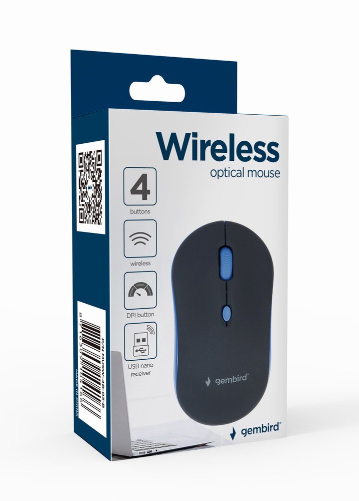 EAN 8716309104166 - Gembird WIRELESS OPTICAL MOUSE MUSW-4B-03-B 1600DP - Maus ratón Oficina Ambidextro RF inalámbrico Óptico imagen 2
