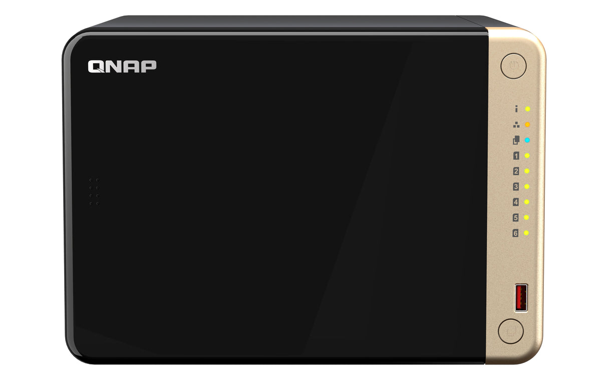 EAN 4711103082317 - QNAP TS-664 NAS Torre Intel® Celeron® N5095 8 GB DDR4 0 TB QNAP QTS Negro, Bronce imagen 1