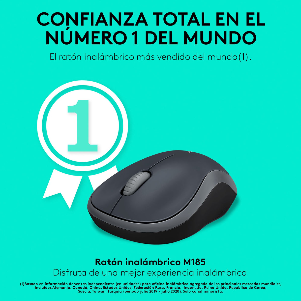 EAN 5052883525472 - Logitech 910-002235 ratón Oficina Ambidextro RF inalámbrico Óptico 1000 DPI imagen 3