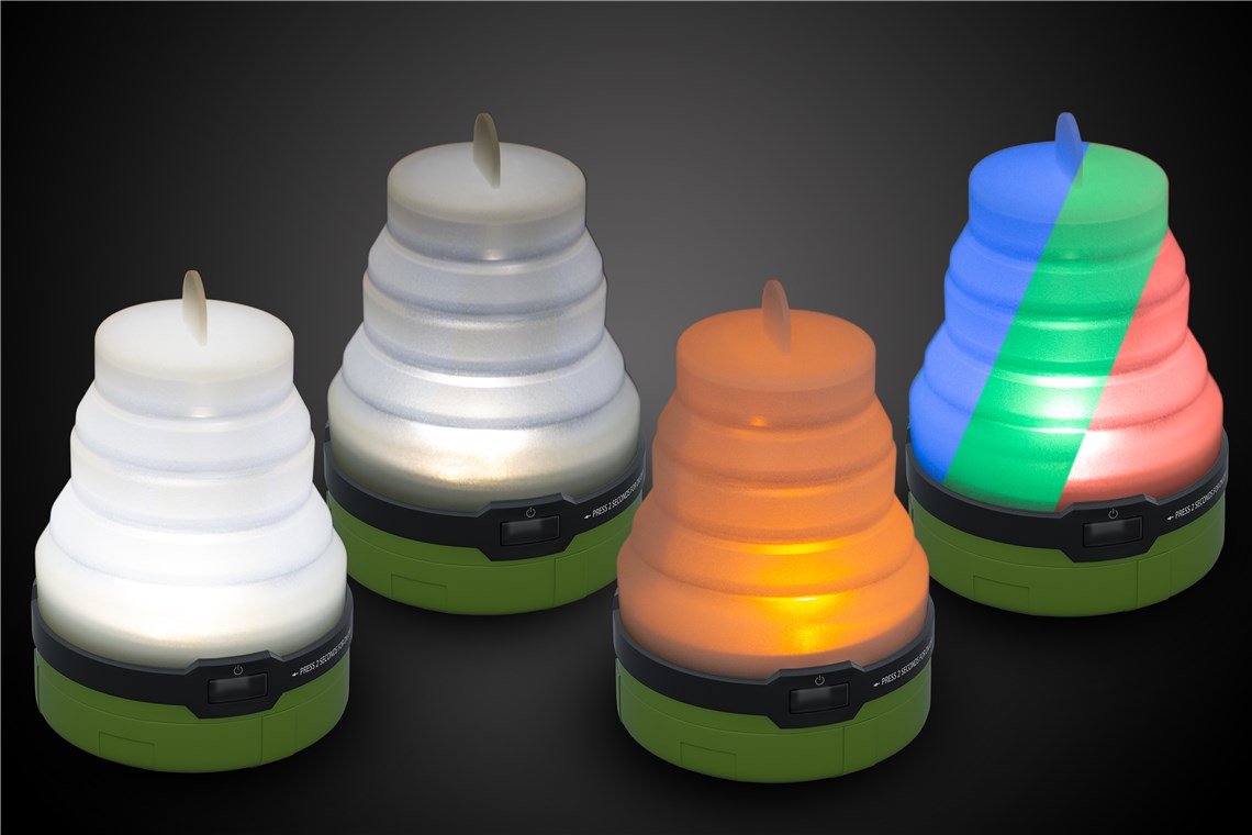 Linterna De Camping Led, 3 En 1, Plegable