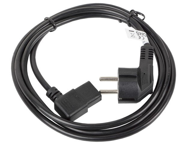 Lanberg Cable De Alimentacion Ca-C13c-12cc-0018-Bk Conectores Schuko / Iec320 C13 Acodado 1.8 Metros
