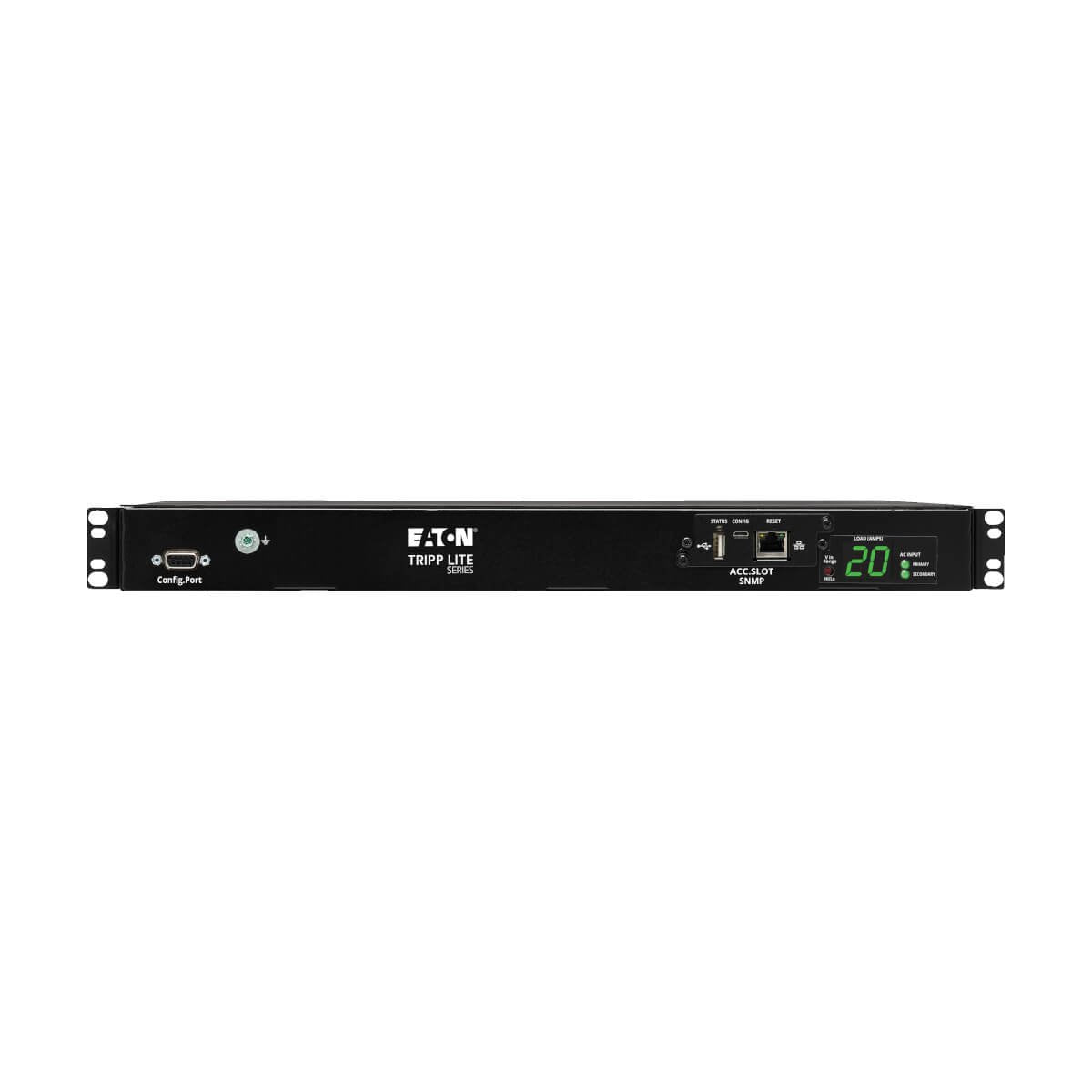 Eaton Tripp Lite 3.8kw Single-Phase Switched Automatic Transfer Switch Pdu Two 200-240v C20 Inlets 8 C13 & 2 C19 Outputs 1u Taa