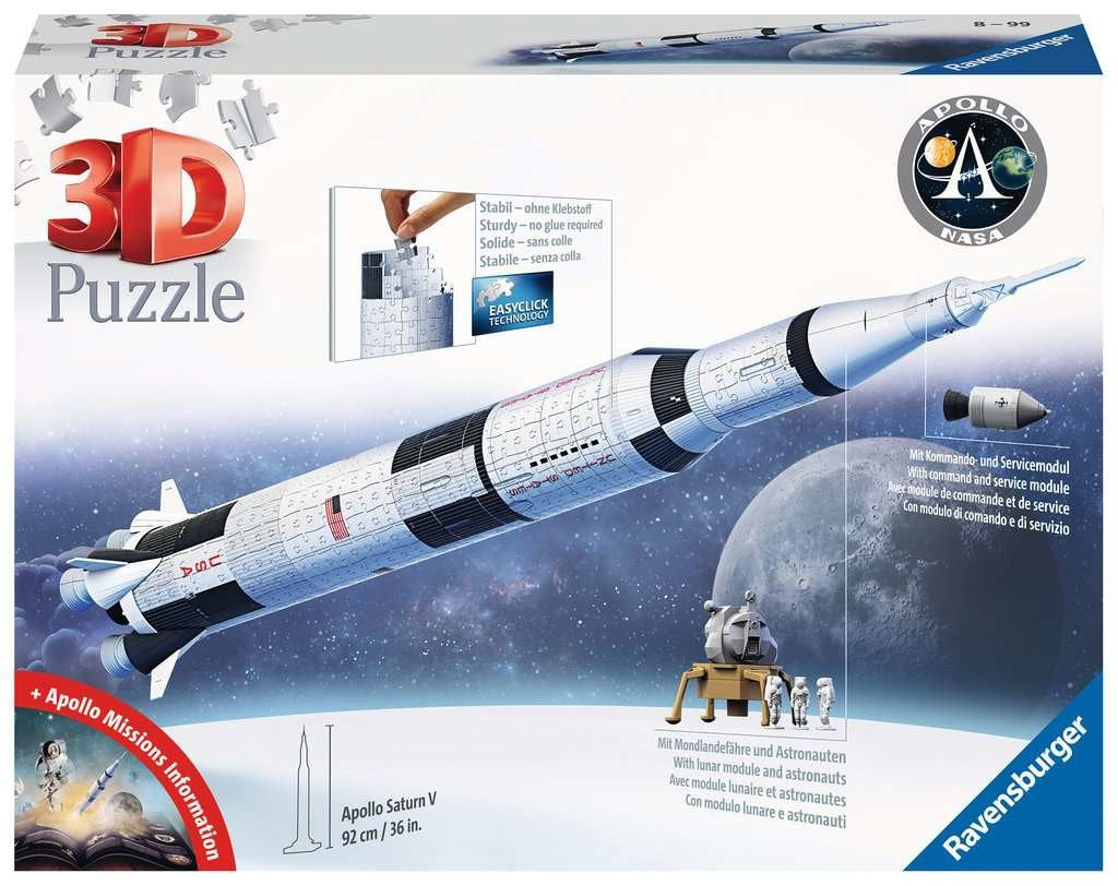 Ravensburger Rompecabezas 3d Cohete Apolo Saturno V 11545