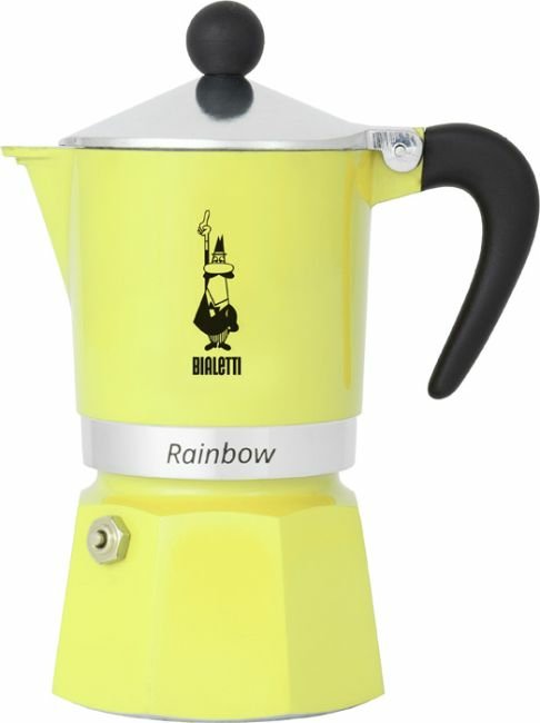 EAN 8006363043045 - Bialetti 6537 cafetera manual Cafetera italiana 0,13 L Negro, Plata, Amarillo imagen 1