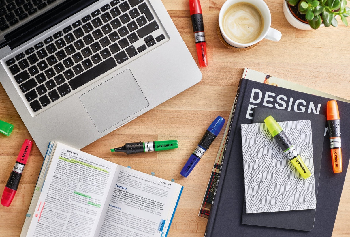 Stabilo Marcador Fluorescente Luminator Azul Caja 5 Ud