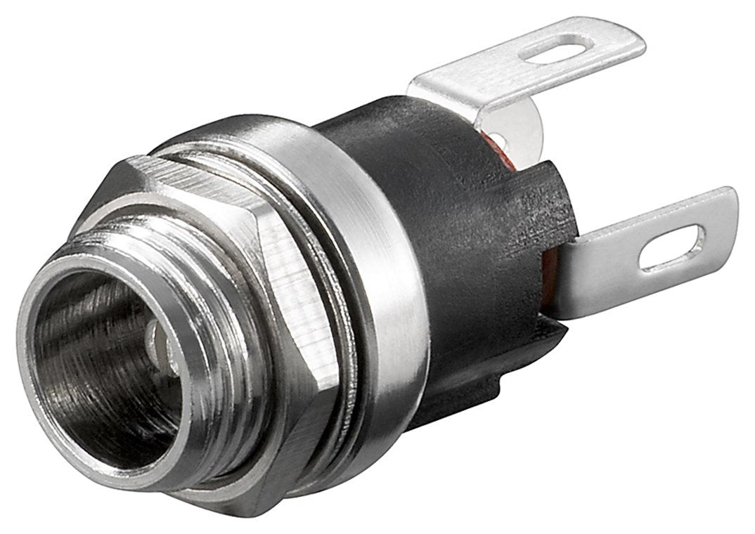 Conector Dc Hembra De Panel - 2.1mm Circuito Cerrado, Soldar