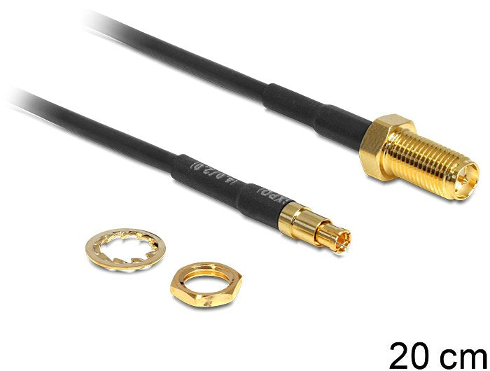 Delock Cable De Antena Rp-Sma Hembra Para Instalación > Ts-9 Macho 200 Mm