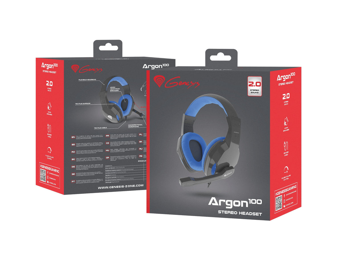 EAN 5901969420135 - GENESIS ARGON 100 Auriculares Alámbrico Diadema Juego Negro, Azul imagen 5