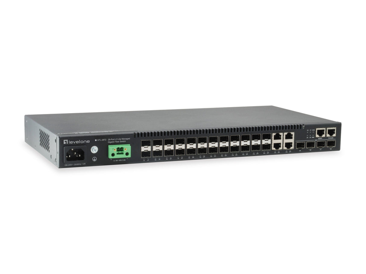 EAN 4015867203064 - LevelOne GTL-2872 switch Gestionado L3 Negro imagen 1