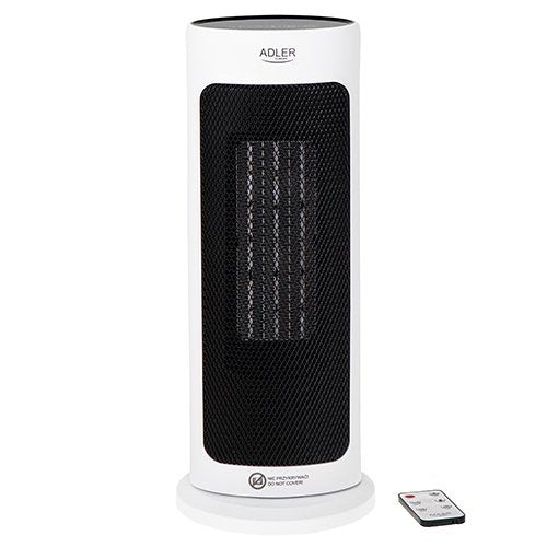 Adler Ad 7738 Tower Fan Ceramic Heater With Timer, Led, 2 Heating Powers: 1400w-2000w, White Black