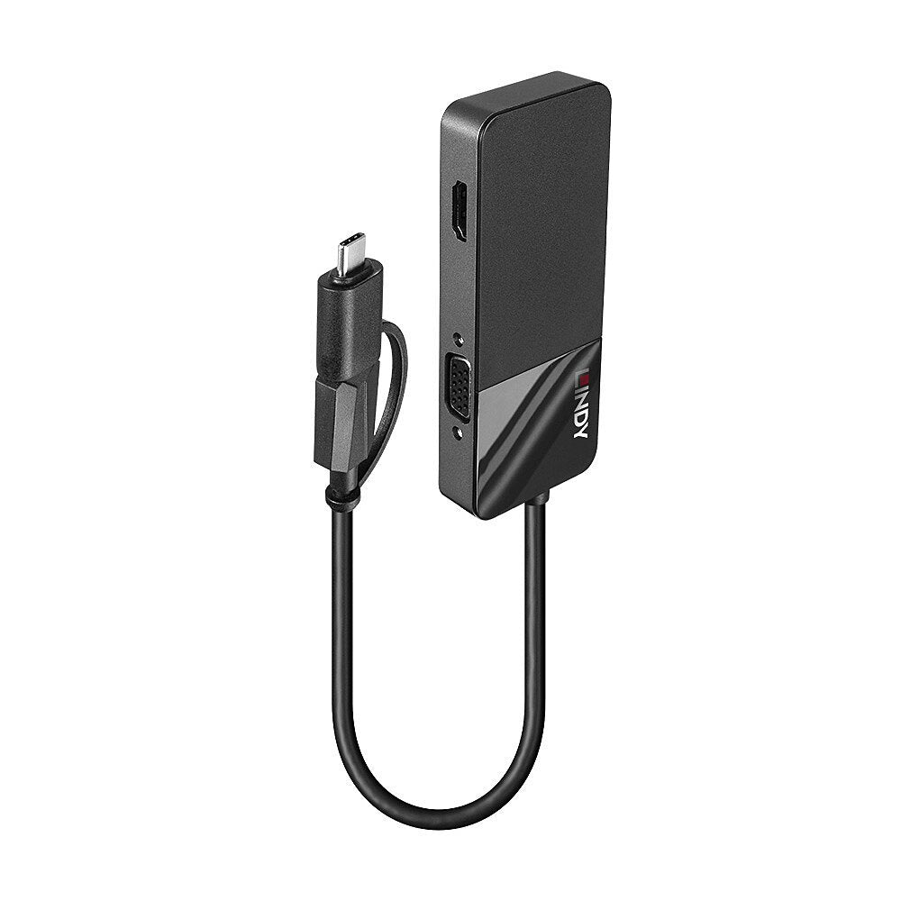 Lindy 43354 Hub De Interfaz Usb 3.2 Gen 1 (3.1 Gen 1) Type-A + Type-C Negro