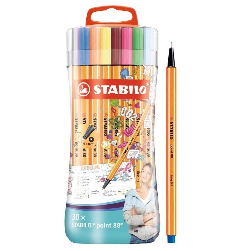 Stabilo Pen 88 Sleeve Pack Estuche De Rotuladores Plastico 30 Colores