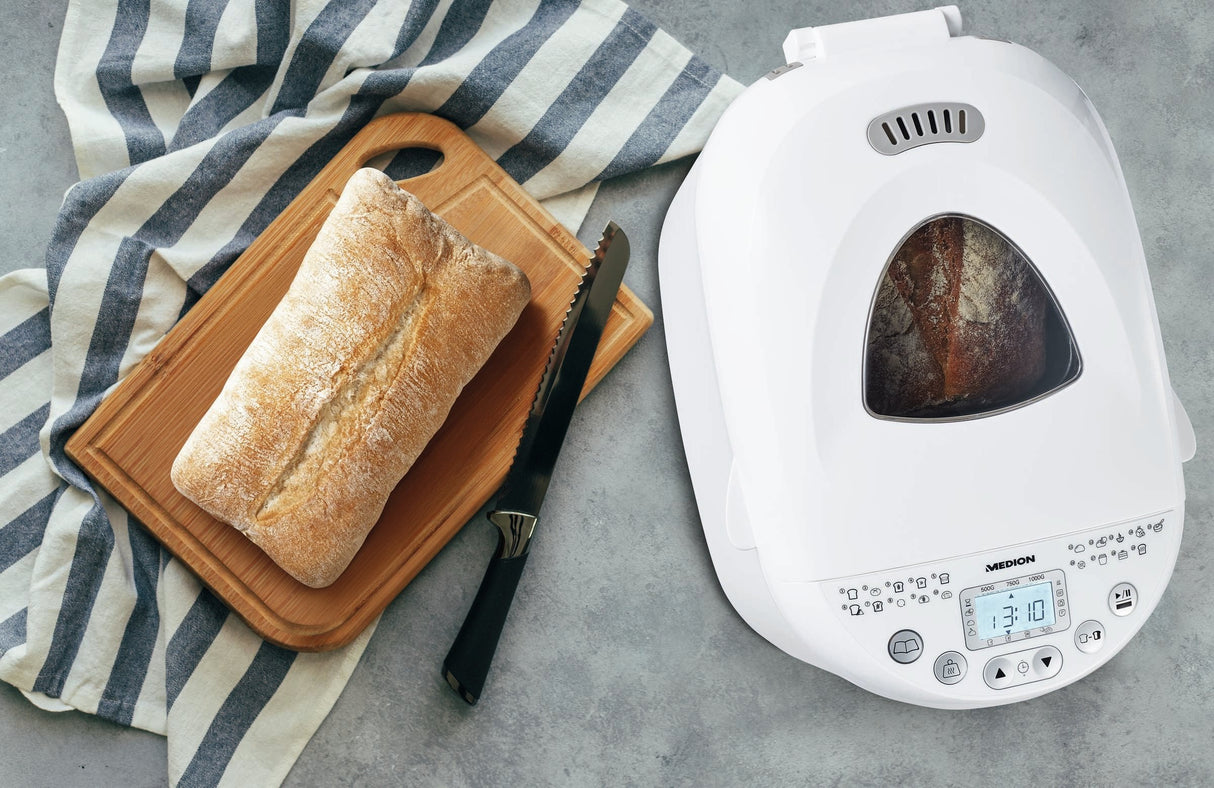 Panificadora Medion Life Brojobackautomat Md 11011 (Blanco, 550 Watt, Para Brojoe Bis 1 Kg) 50076234