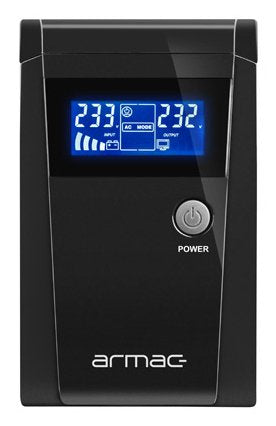 EAN 5901969406580 - Armac O/650E/LCD sistema de alimentación ininterrumpida (UPS) Línea interactiva 0,65 kVA 390 W 2 salidas imagen 1