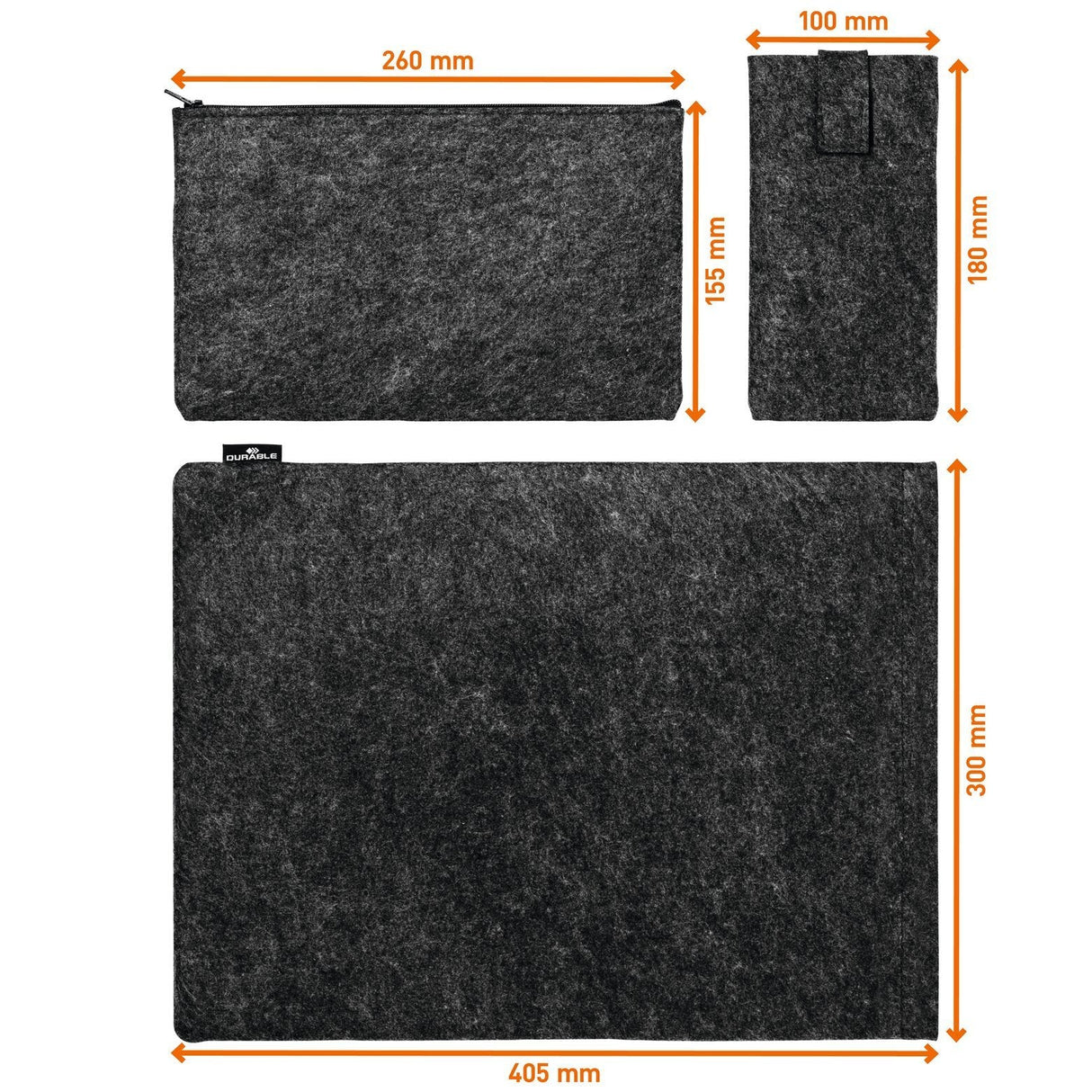 Durable Schutzhülle Multibag Effect 16.4'' Para Laptops Pet-Filz Anthrazit