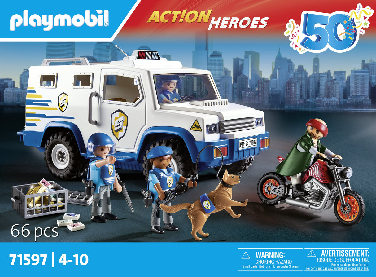 Playmobil 71597 Action Heroes Geldtransporter 71597