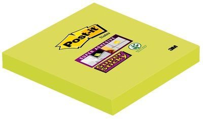 Post-It Super Sticky Pack De 6 Blocs De 90 Notas Adhesivas Reposicionables - 76x76mm - 100% Pefc - Verde