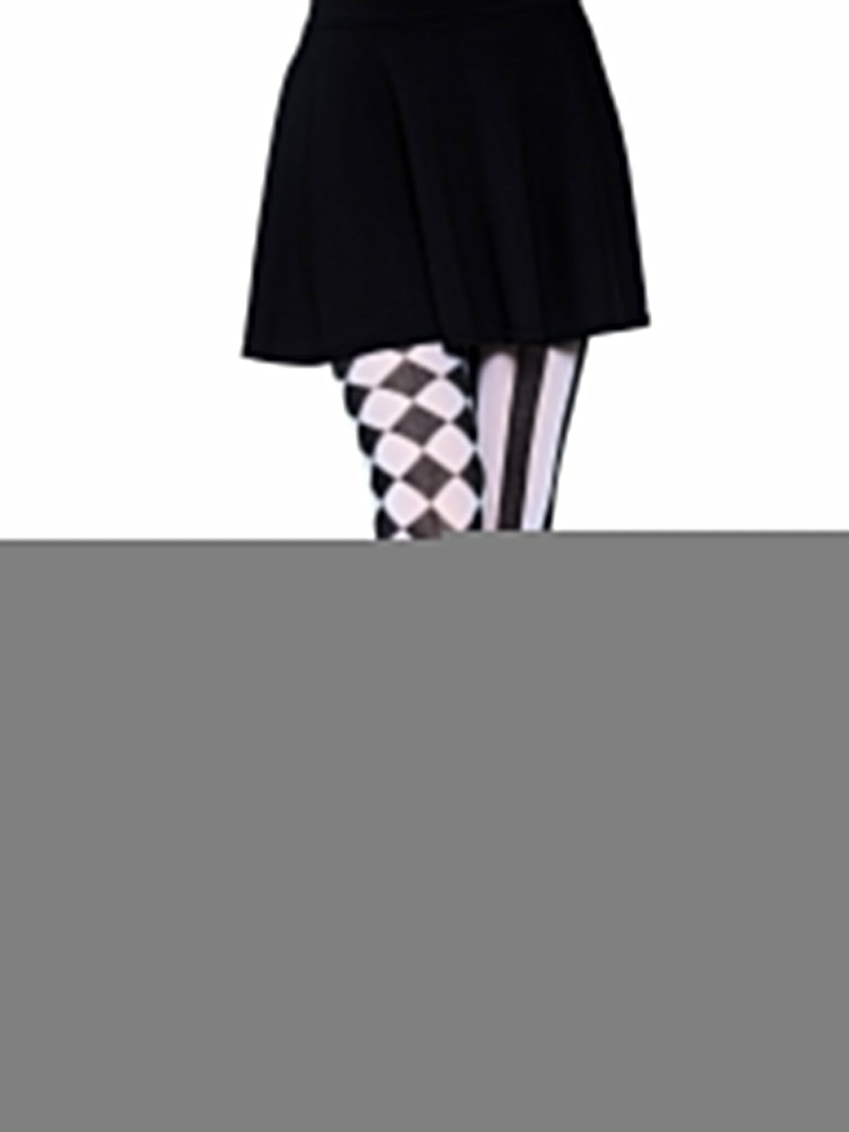 Leg Avenue - Medias Arlequin Negro/Blanco