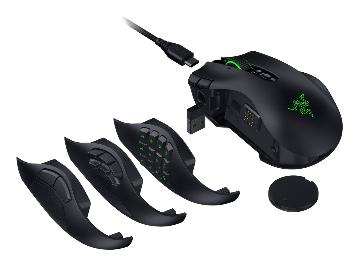 Ratón Razer Naga V3 Pro Juego Mano Derecha Rf Wireless + Bluetooth + Usb Type-C Óptico 50000 Dpi