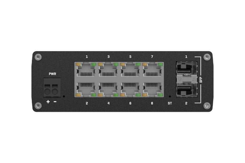Teltonika · Switch · Tsw212 · 8 Port Gigabit Indumrial Managed Switch, 2 Sfp