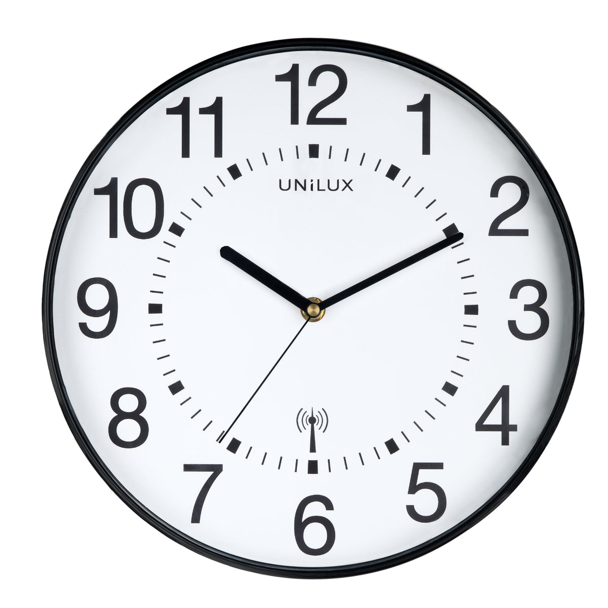 Reloj De Pared Unilux Inalámbrico Wave Ø 30 Cm Blanco Negro