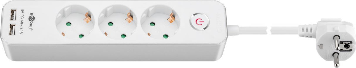 EAN 4040849412646 - Goobay 41264 base múltiple 1,5 m 3 salidas AC Interior Blanco imagen 1