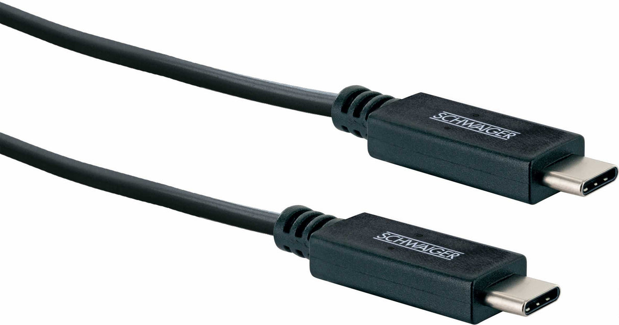 Schwaiger Cable Usb 3.1 Tipo C <> Tipo C 1m, Negro