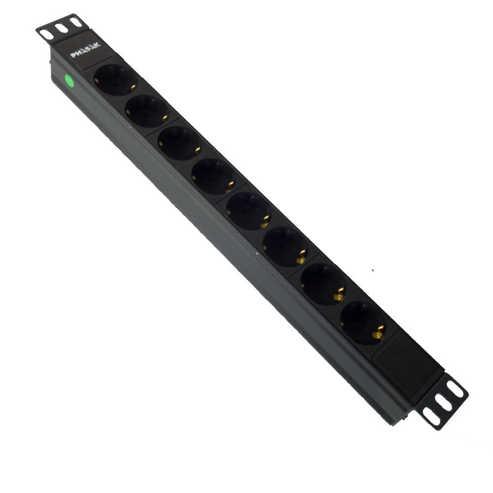 EAN 5605922024810 - Phasak BNS 3518 limitador de tensión Negro 8 salidas AC 1,5 m imagen 1