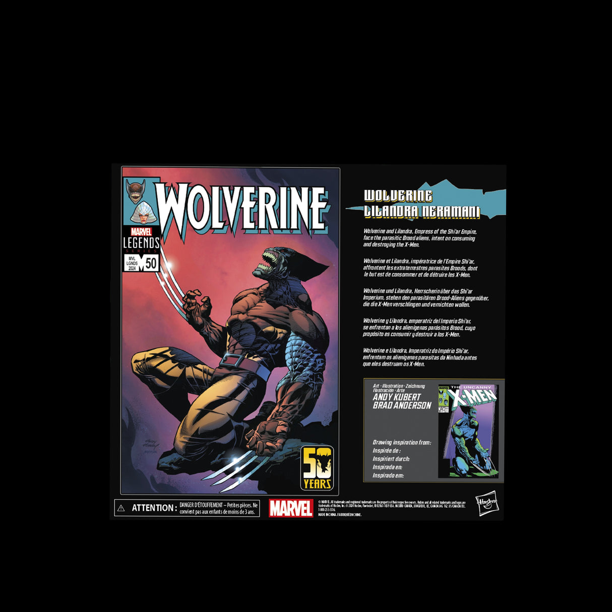 Set Figuras Hasbro Marvel Legends Series Lobezno Vs. Lilandra Neramani