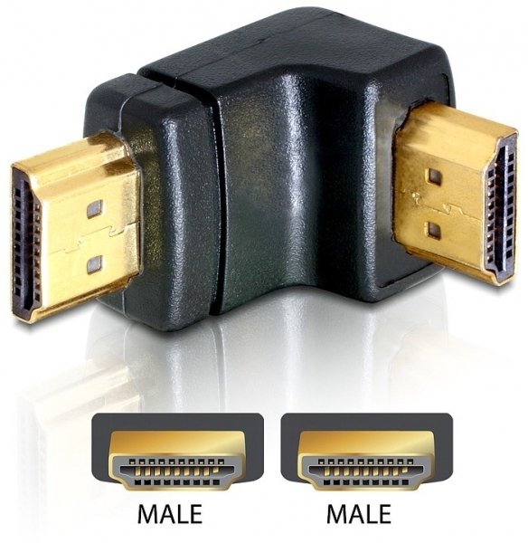 Delock Adapter Hdmi Conector Macho A Hdmi Conector Macho 90° Abajo