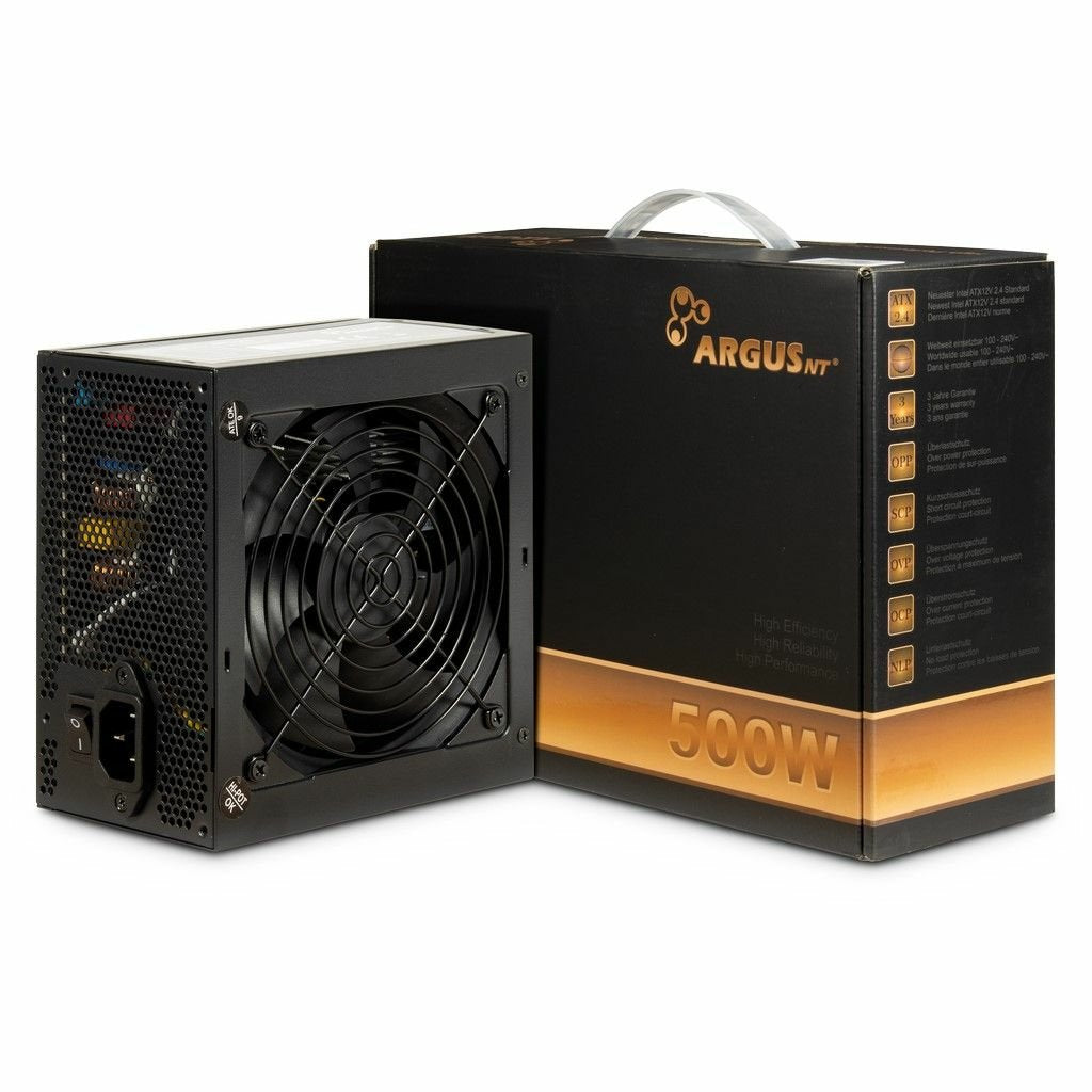EAN 4260455645249 - Inter-Tech ArgusNT BPS-500 unidad de fuente de alimentación 500 W 20+4 pin ATX ATX Negro imagen 1