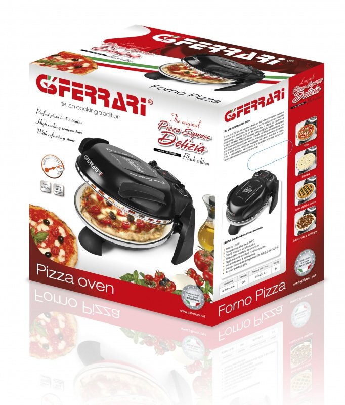EAN 8056095873526 - G3 Ferrari Delizia fabricante de pizza y hornos 1 Pizza(s) 1200 W Negro imagen 3