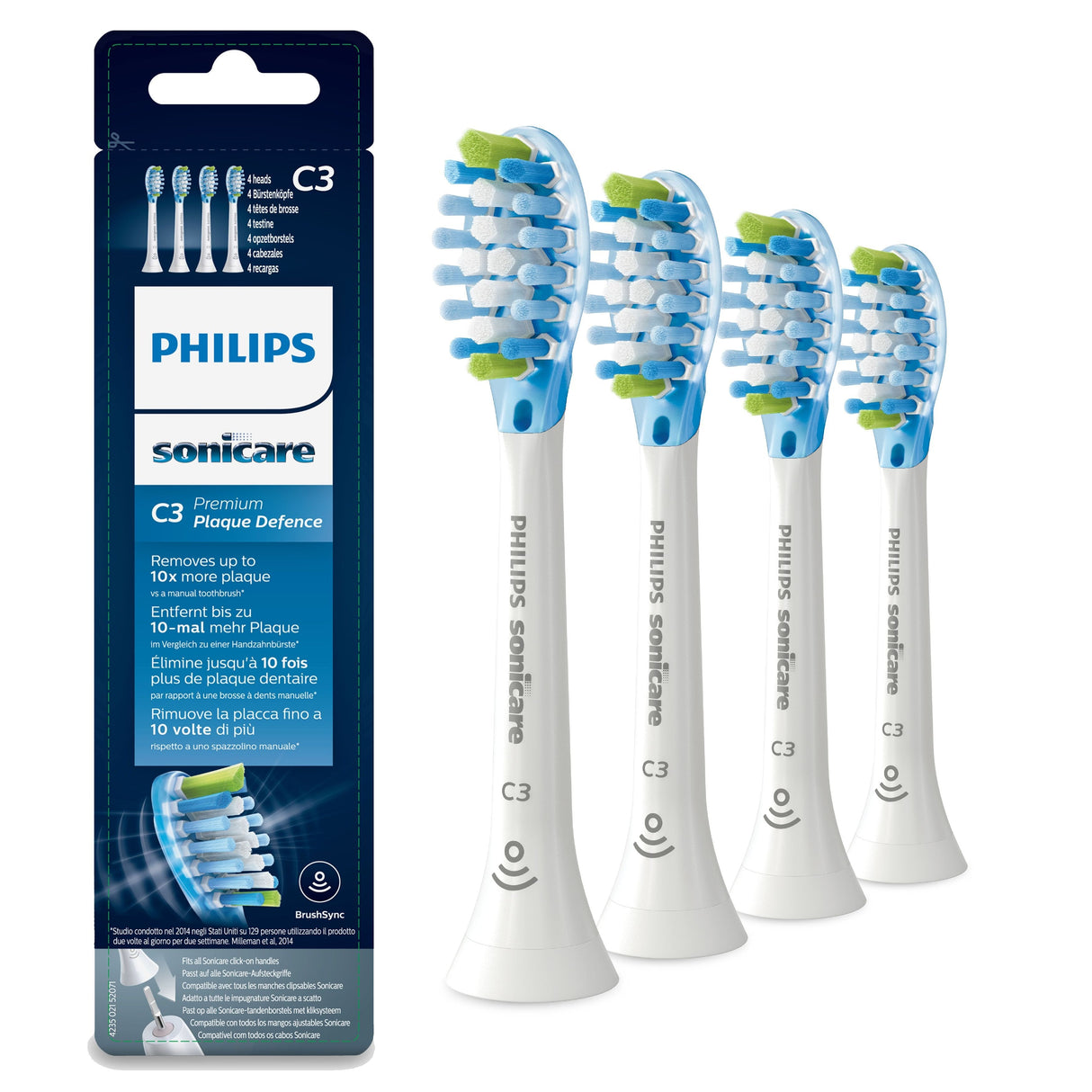 Philips Sonicare Cabezales De Cepillo Sónicos Estándar Hx9044/17 (4 Tips)